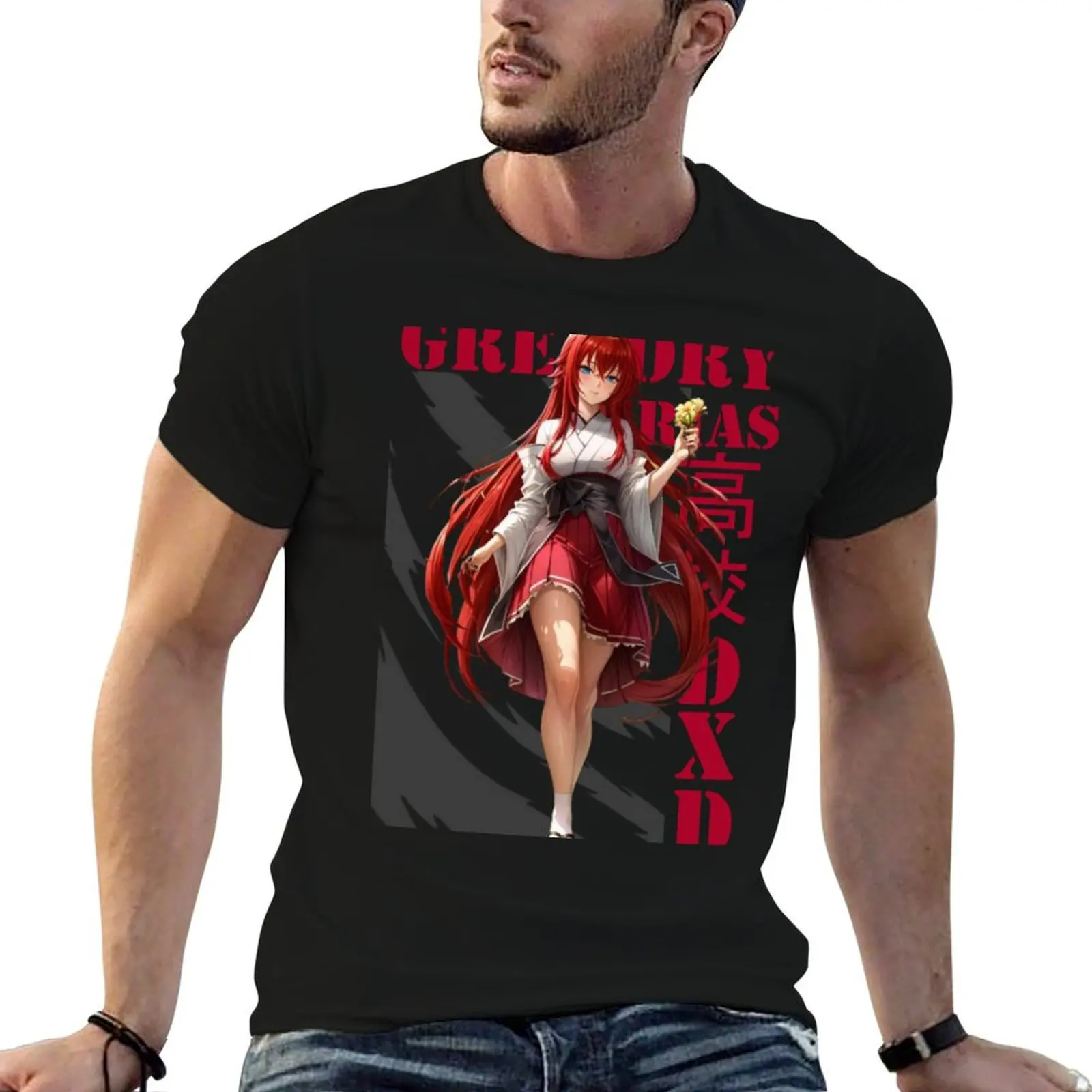 Rias Gremory T-Shirt man clothes Aesthetic clothing custom shirt essential t shirt t shirt men