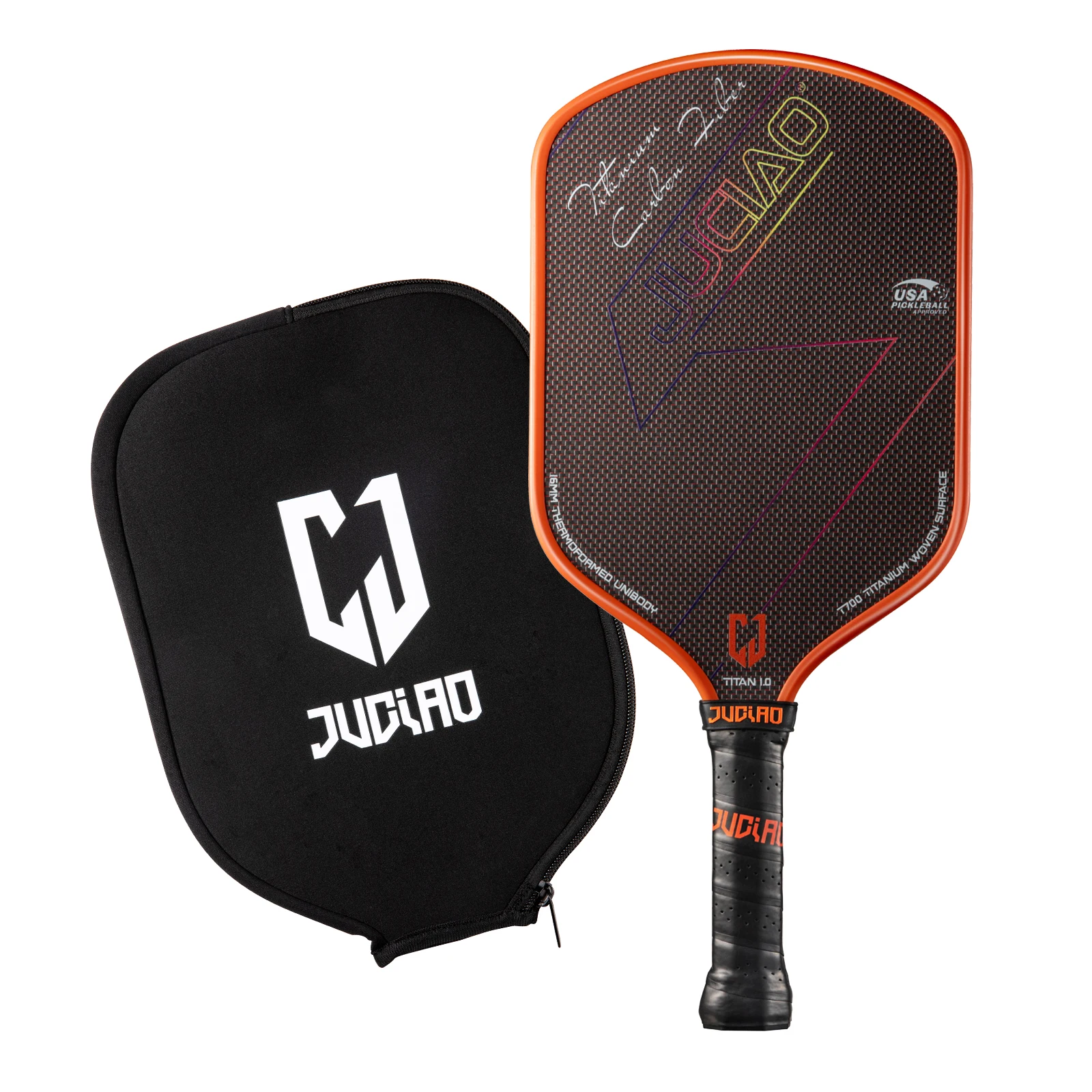 ピックルボール パドル JUCIAO TITAN カーボン JUCIAO Titanium Pickleball for Spin & Control
