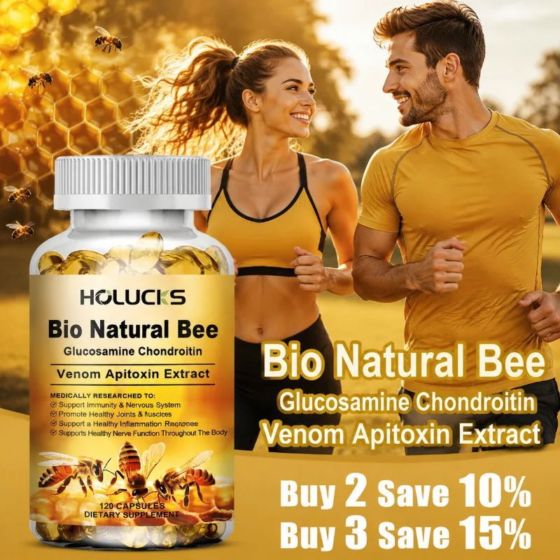 Bio Natural Bee Supplement, with Apitoxin & Glucosamine, Support Nerve Function, Flexibility, Alleviate Stiffness, Confidence