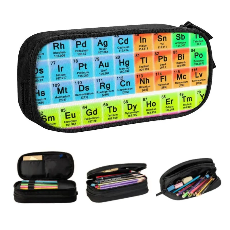 

Periodic Table Elements School Pencil Cases Boy Girl Large Capacity Science Chemistry Chemical Pencil Box Students Stationery