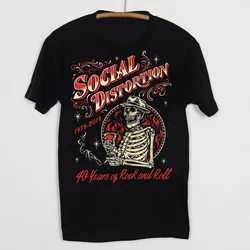 SOCIAL DISTORTION 40 YEARS OF ROCK AND ROLL T-SHIRT NEW BLACK TEE