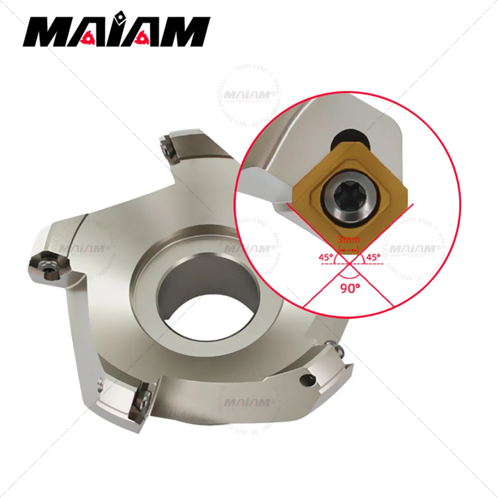 SE KM Milling Cutters Tool 45° KM12 50 22 63 27 Plane chamfering cutter head aluminum alloy milling cutter head SEHT1204 insert