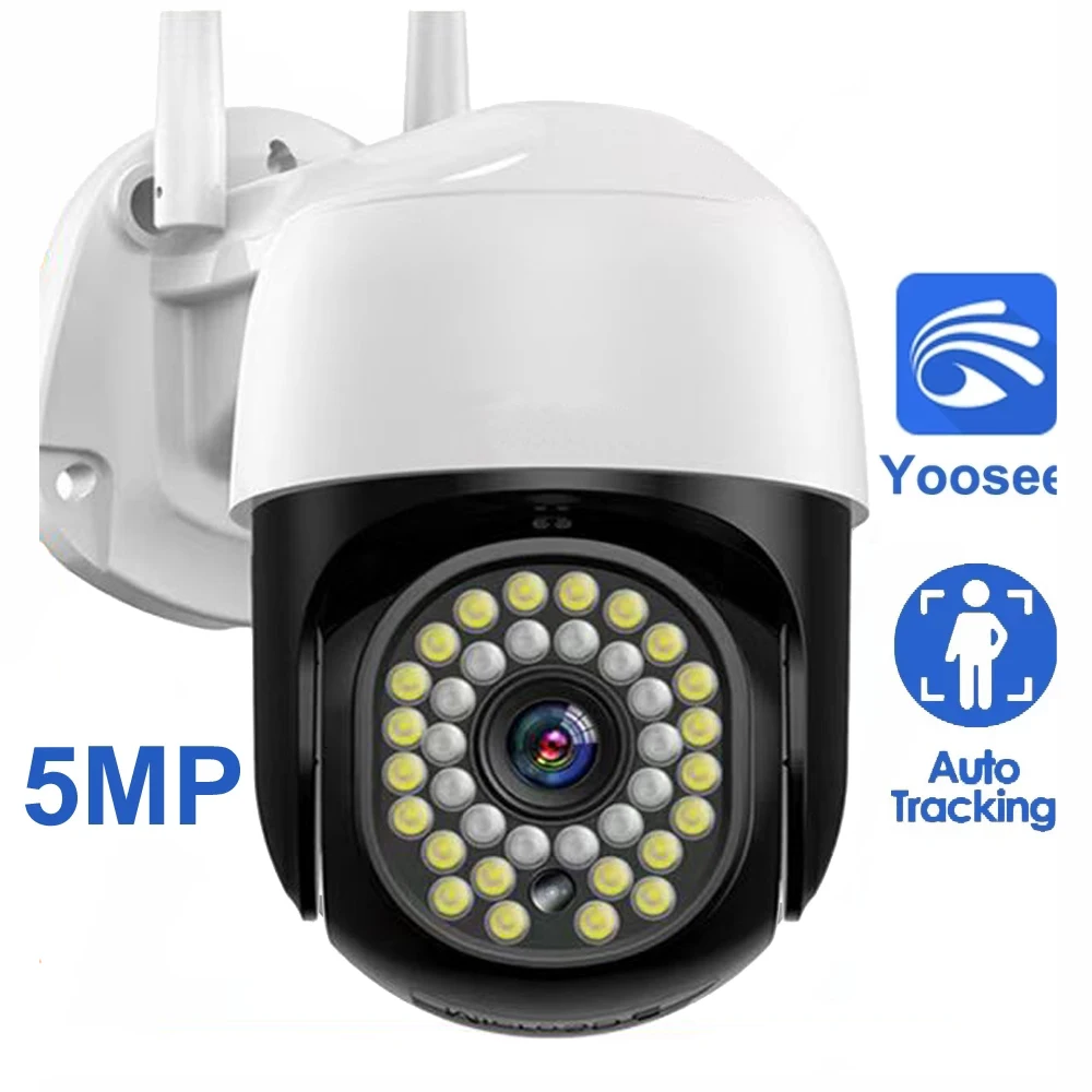 Yoosee 2MP 5MP WiFi IP Camera Outdoor PTZ Wireless Camera 1080P AI Human Detect Alarm 4X Digital Zoom H.265 CCTV Security Camera