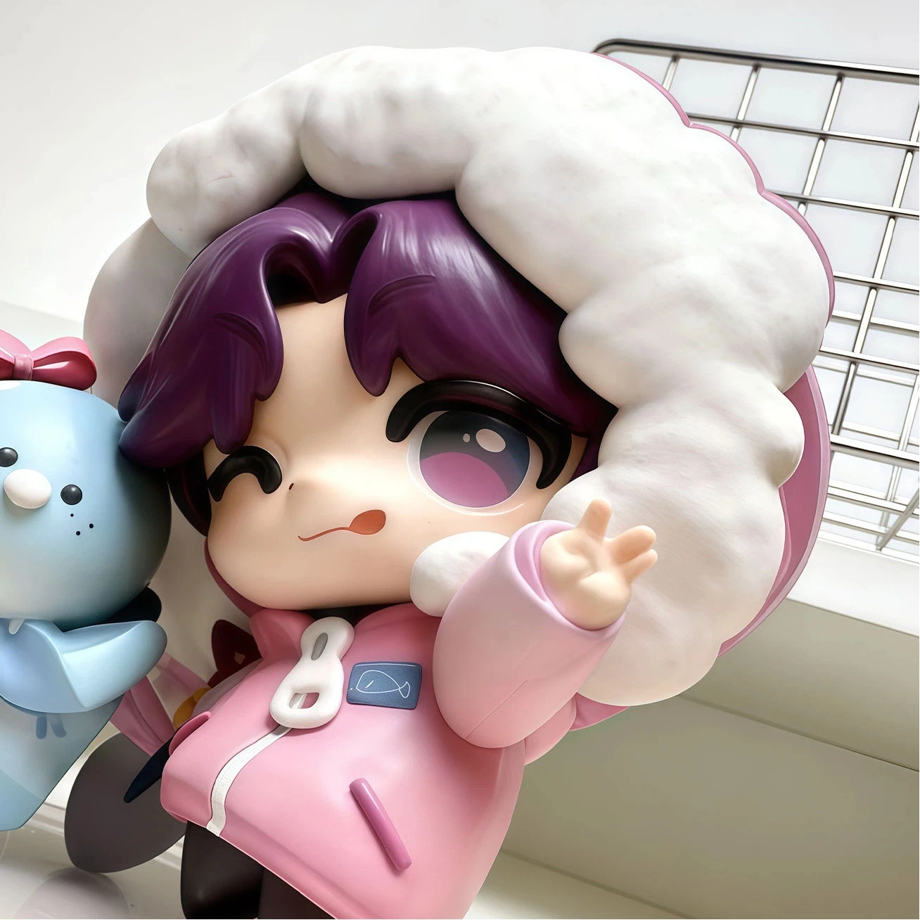 Love Deepspace Q Version Action Figure Caleb Winter Pink Outfit Rafayel Rabbit Style Xavier Desktop Ornament Toy Surprise Gift