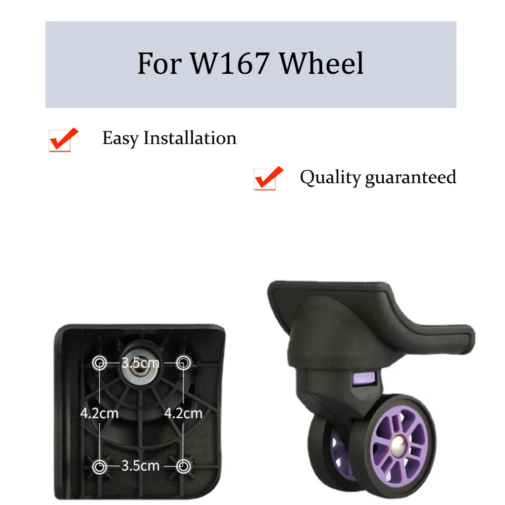 For W167 Nylon Luggage Wheel Trolley Case Wheel Pulley Sliding Casters Universal Wheel Repair Smooth Slient Wear-resistant