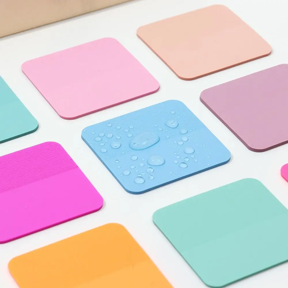 160 Sheets 8 Colors Sticky Notes Transparent Notepad Clear Stickers Fluorescent Color Morandi Note Pads School Stationery