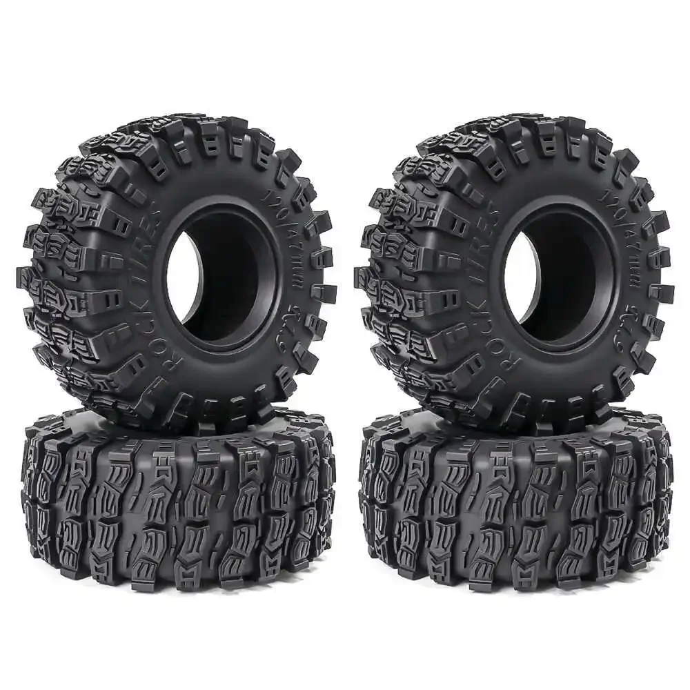 

4pcs 120mm 1.9" Soft Rubber Tire Wheel Tyre for 1/10 RC Crawler Car Axial SCX10 Pro Capra Traxxas TRX4 D90 Redcat Upgrade Parts