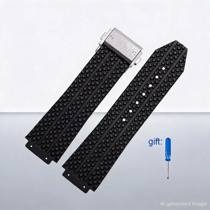 Uhrenarmband für HUBLOT BIG BANG, Silikon, 24*17mm, 26*19mm, wasserdicht, Herren-Uhrenarmband, Uhrenkette, Gummiarmband, Armband