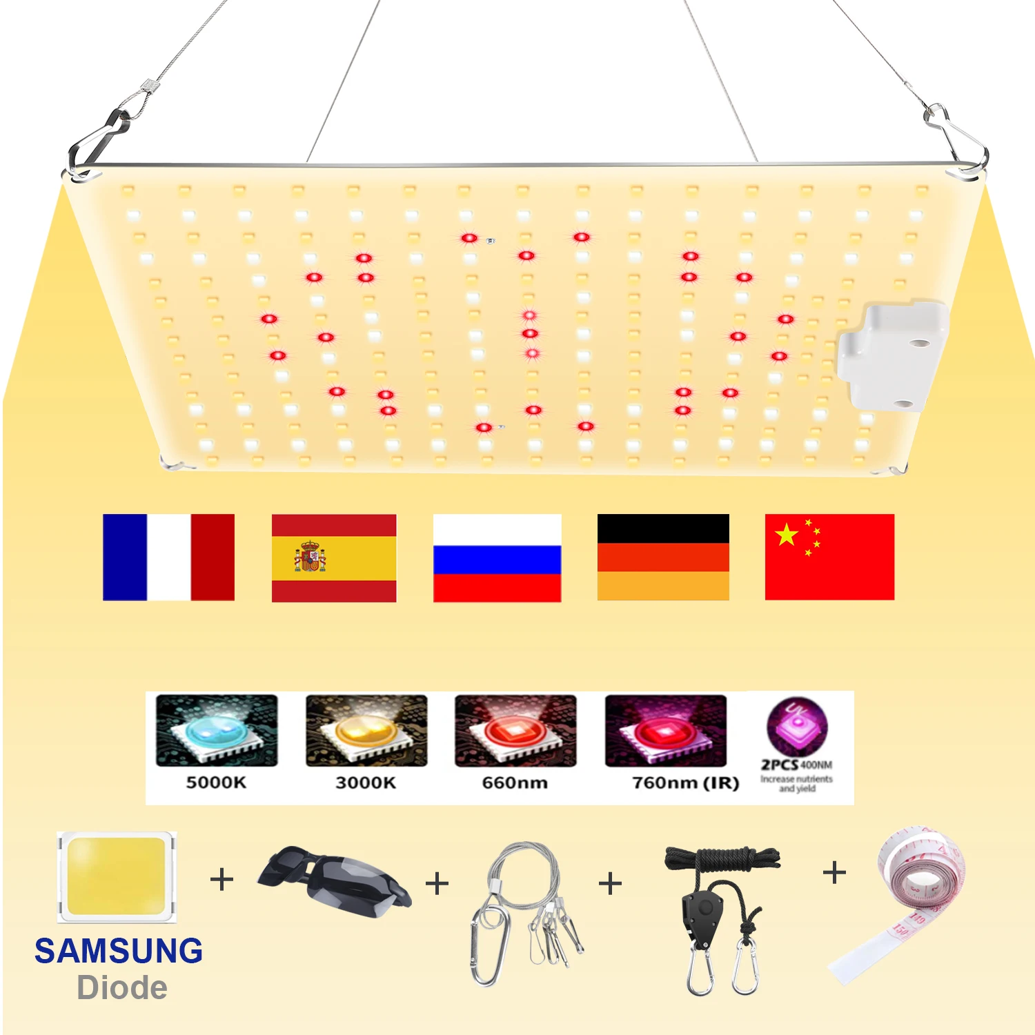 Led Grow Light With Samsung 500W 600W 800W Diode Full Spectrum Plant Growth Light for Indoor Greenhouse Hydroponic Plants