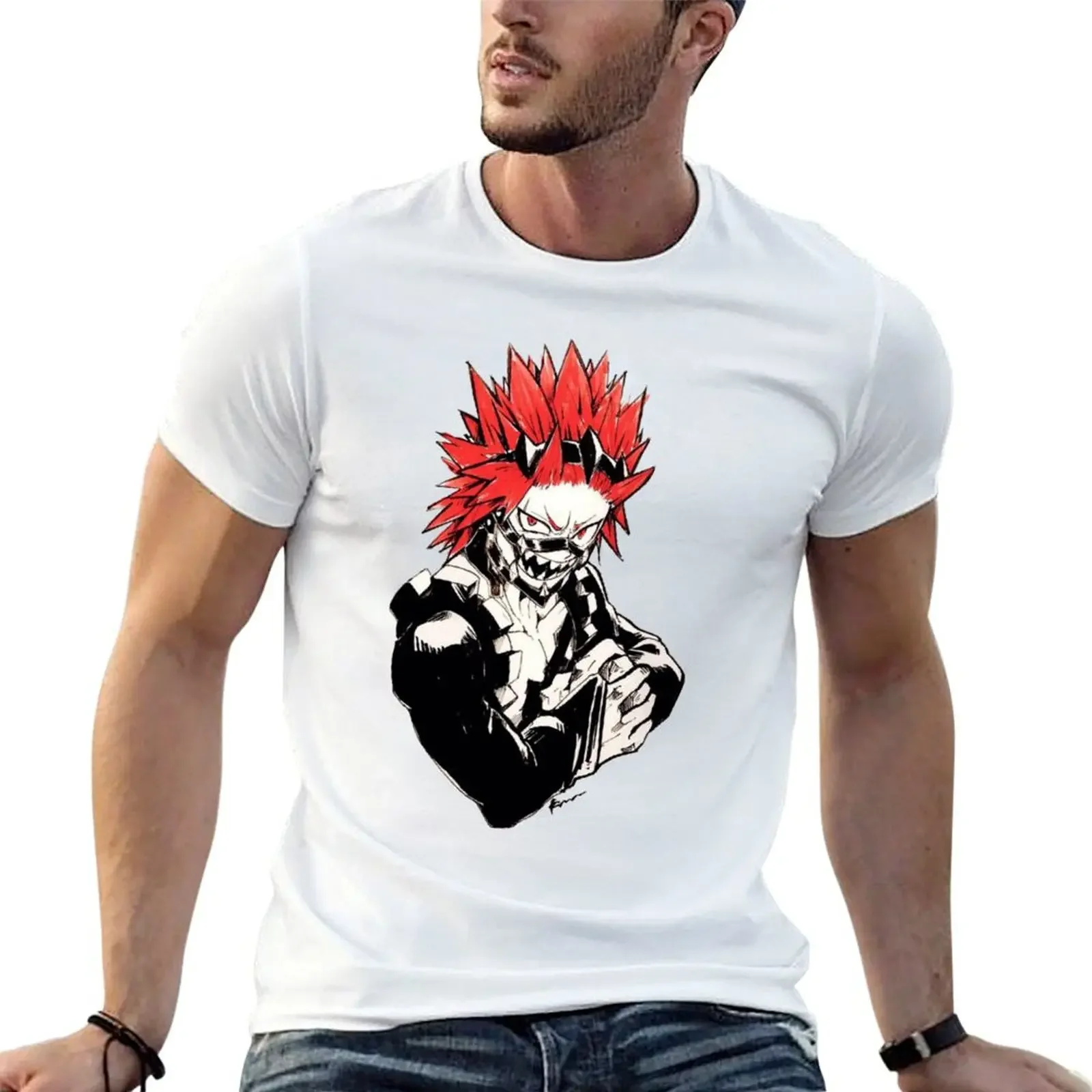 Red Riot/ Kirishima/Alboroto Rojo T-Shirt funny gifts anime clothes shirts graphic tee men