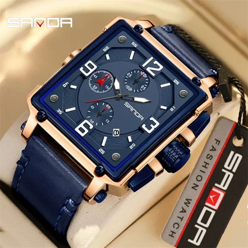 SANDA 5304 2023 New Luxury Casual Style Military Watches Men's Waterproof for Male Clock Sport Quartz Watch Relogio Masculino