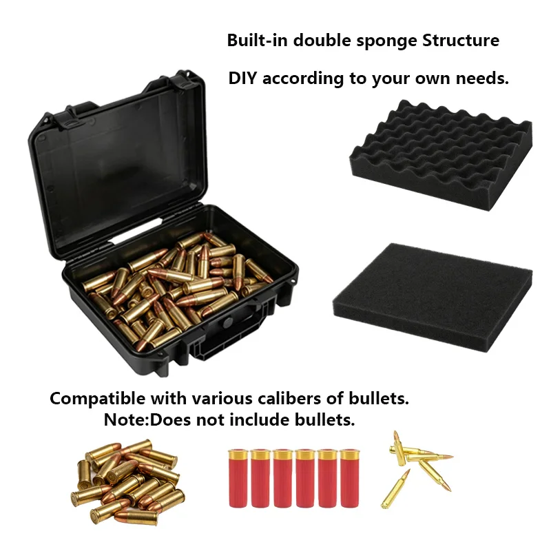 

DIY Hard Shell Durable Ammo Storage Box,Pistol Case,Tools Case,Travel Carrying,DIY Foam Foam for Hunting Toy Gun Accessories