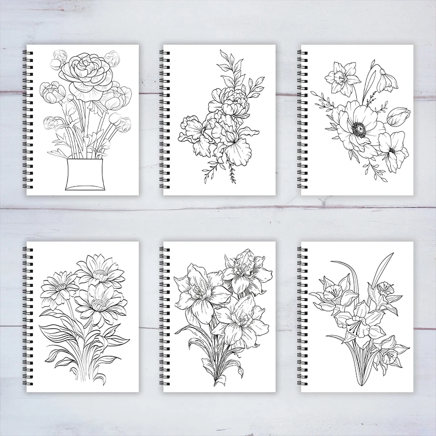 Adult Coloring Book - 8.3x 11.2 Inch 22 Page Coloring Book - Helps Reduce Stress and Ease Emotions