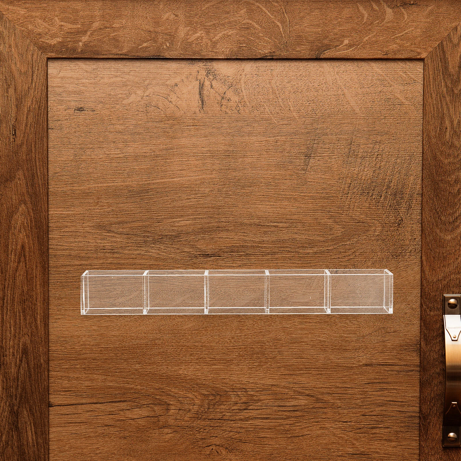 

Transparent Acrylic Cabinet Door Straw Organizer Adhesive Storage Rack For Kitchen Space-Saving Dispenser Holder