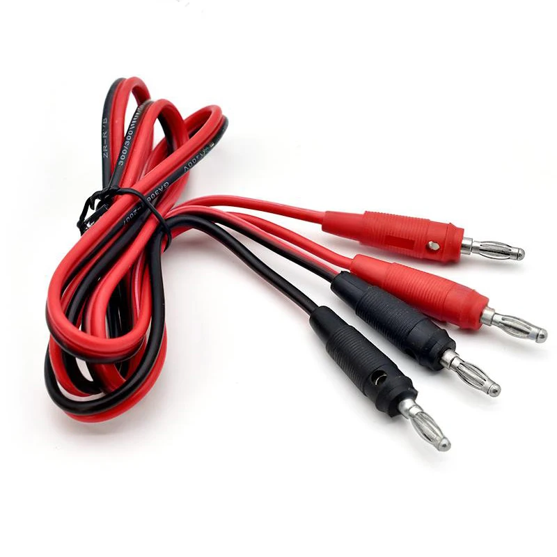 Double Head 4mm Banana Plug Connection Cable 4.0 Lantern Head Male to Male Power Test Experimental Wire Red and Black Line