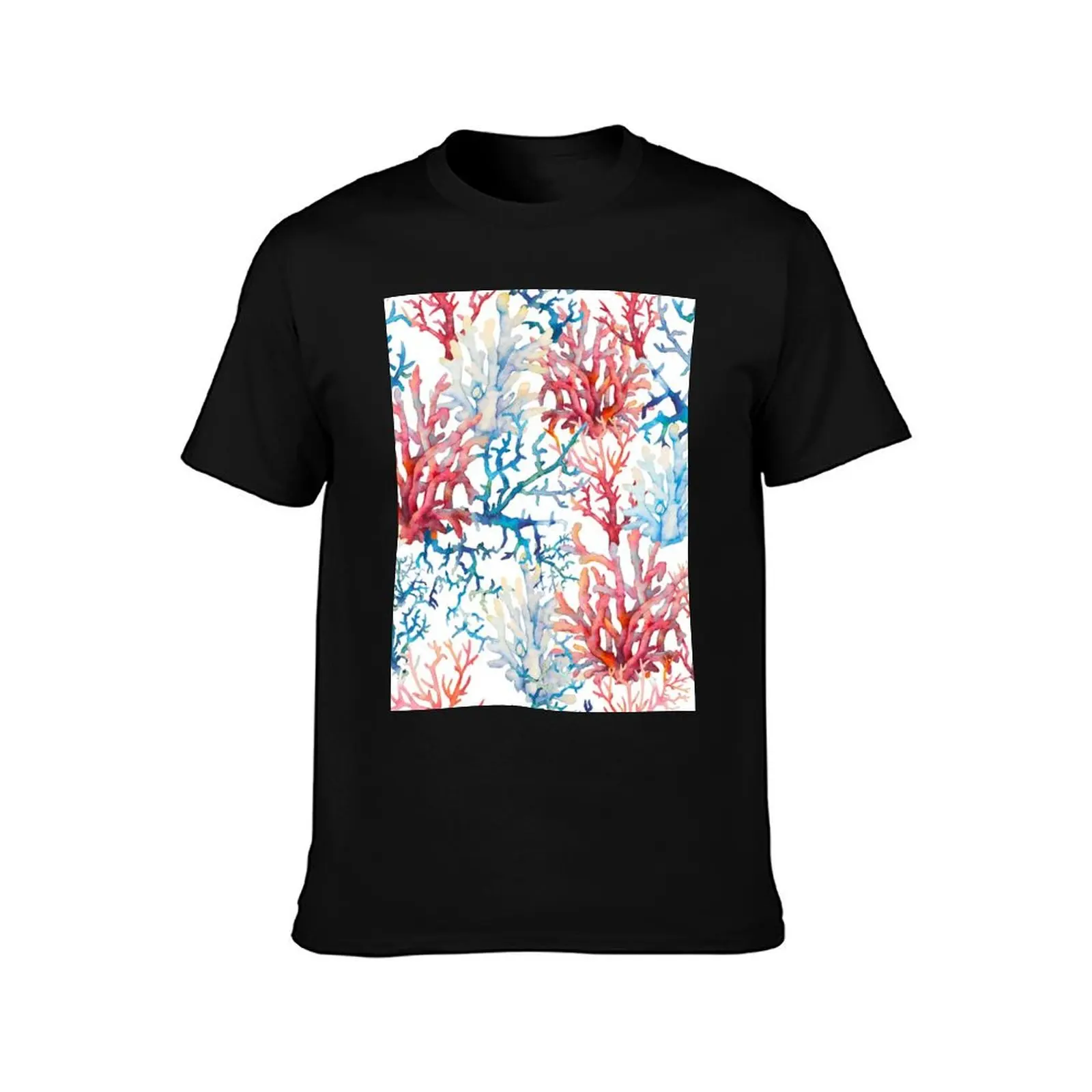 Coral pattern T-Shirt Anti-Pilling Casual T-Shirt