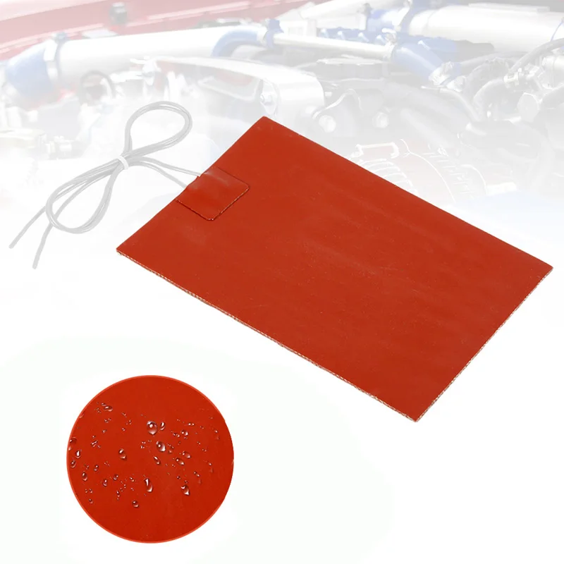 Universal Silicone Heating Pad 5V 12V 24V 220V Car Fuel Engine Heater Oil Tank Warming Tool Flexible Waterproof Heated Plate