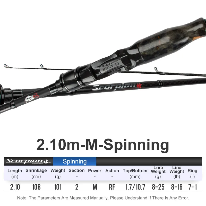 Obsession TEASER 1,98 m-2,28 m Spinning Casting Angelrute UltraLight Carbon Fiber Rod Pole 2 Abschnitt Fuji Teil Angelrute angelgerät 3