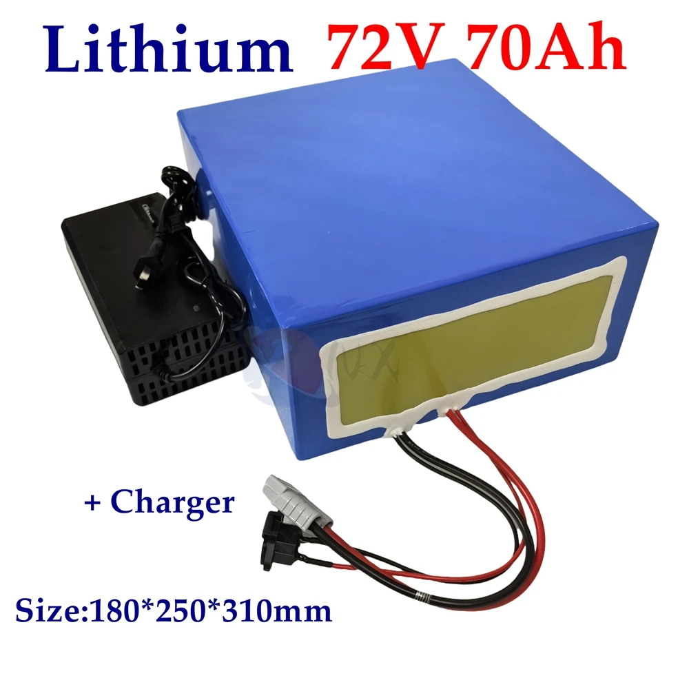 

YNX 72v 70Ah lithium ion battery li-ion with 100A BMS for 6000w bicycle bike tricycle scooter Forklift +10A charger