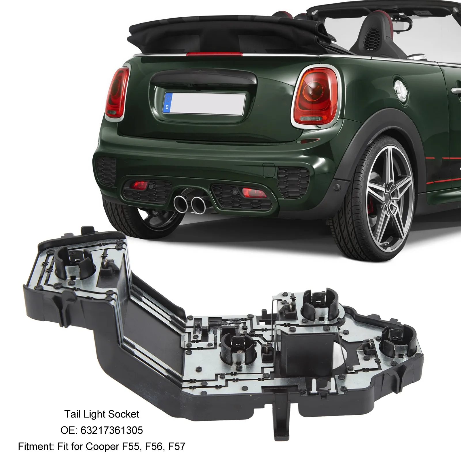 Tail Light Socket Tail Light Socket Wire Plug Set  Fit 63217361305 for Mini Cooper F55 F56 F57 Left Right Taillight