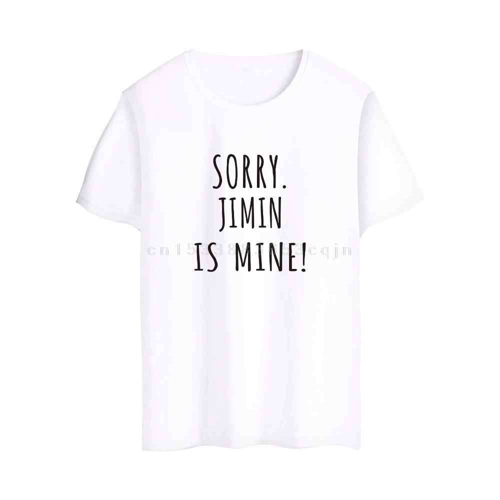 New Sorry Is Mine Letter Printed  Kpop T Shirt Women Men  Bangtan Boys Clothes  Short Sleeve T-Shirt Tops Tees