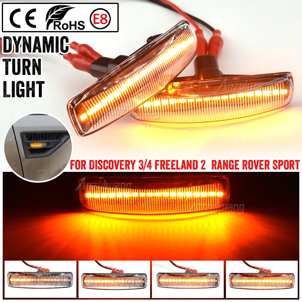 

Dynamic Blinker LED Side Marker Turn Signal Light For Rover Sport L320 Land Rover LR2 Freelander 2 L359 LR3 LR4 Discovery L319