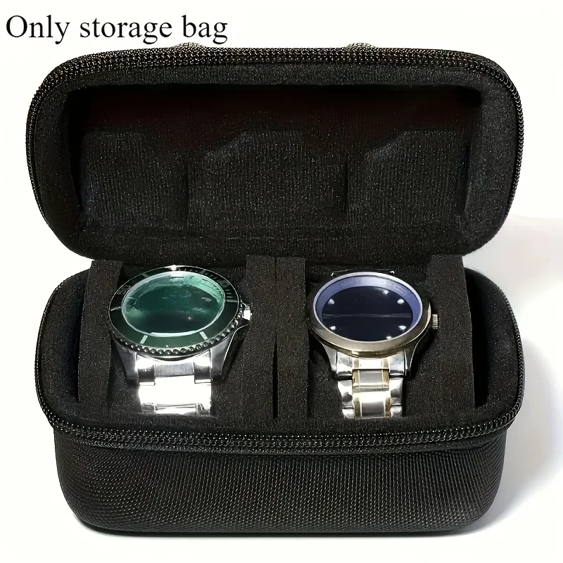 Premium Hard-Shell 2 Slots Watch Travel Case - Protective Storage Organizer Box for Men and Women's Watches - Shock-Resistant