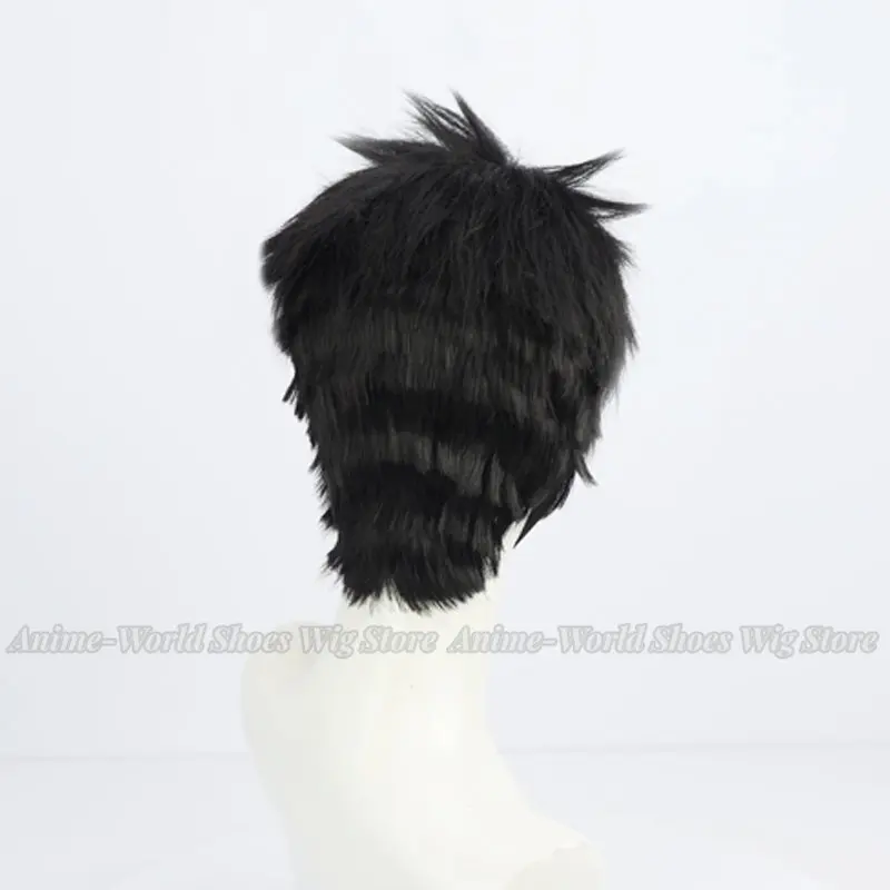 アニメコスプレ五条和花コスプレウィッグショート黒髪! ! 福羅丹尼 赤城圭司 男性ロールプレイウィッグ