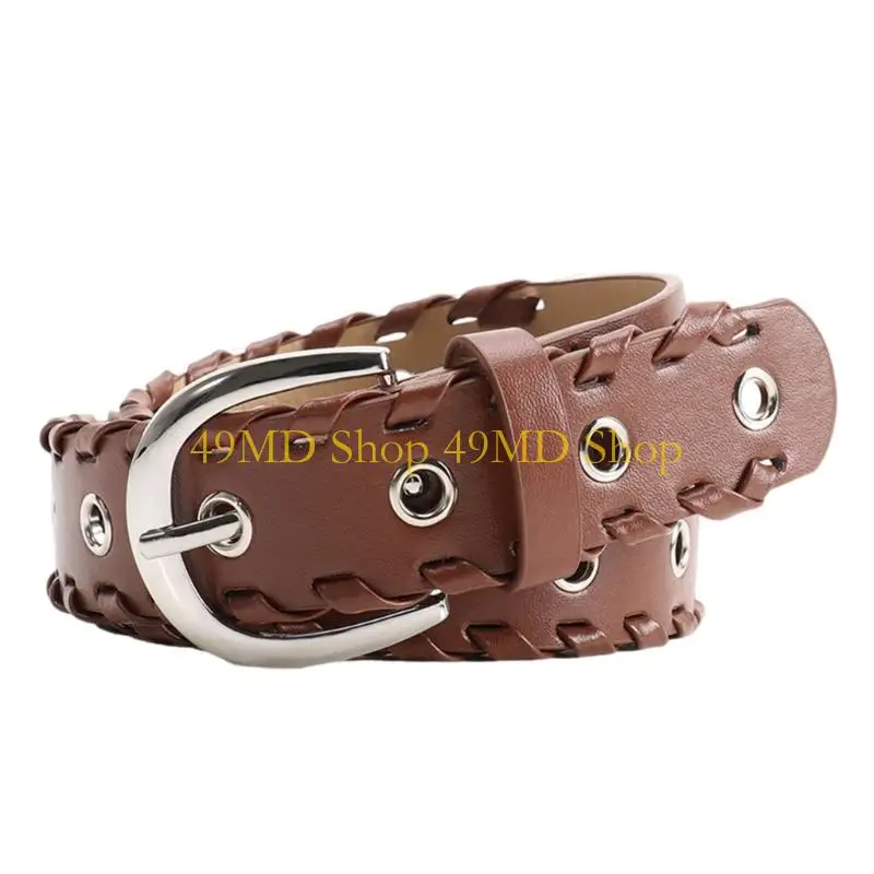 49MD Trendy Metal Belt Lightweight PU Strap For Outdoor Casual