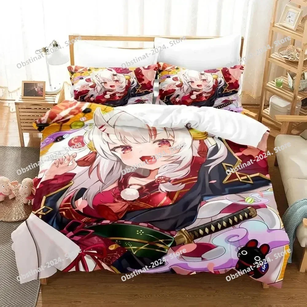 

3D Print Anime Nakiri Ayame Bedding Set Duvet Cover Bed Set Quilt Cover Pillowcase Comforter king Queen Size Boys Adult