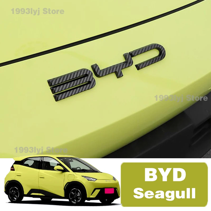 For BYD Seagull 2022 2023 2024 Styling Plastic Rear Emblem Front Grille Badge High-end Decals Auto Exterior Decoration