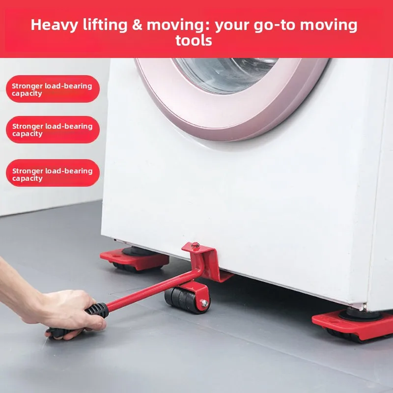 Heavy Duty Furniture Moving Dolly, Labor-saving Single Person Lifting Slider, Portable Roller Transport Large Household
