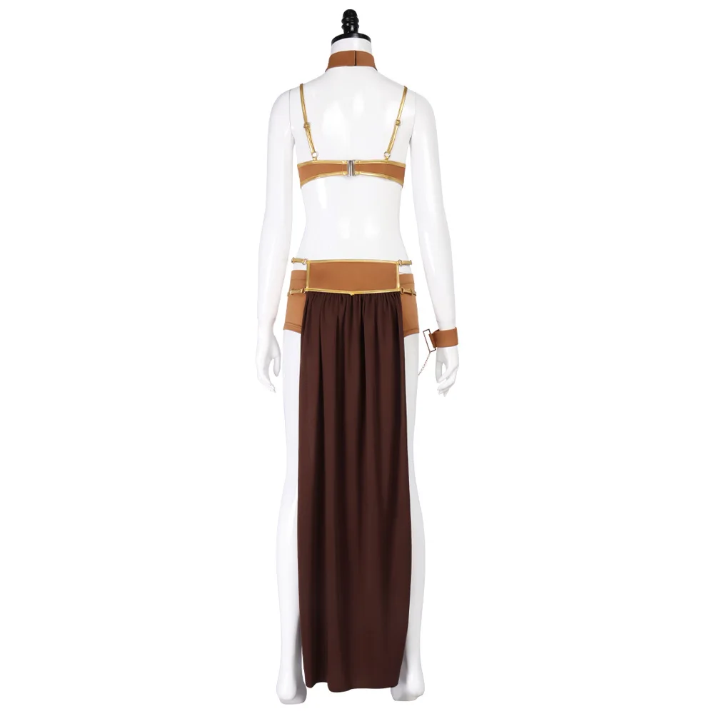 Movie Princess Leia Cosplay Costume Outfit Swimwear Leia Bikini Set Halloween Carnival Suit Custom Movie Princess Leia Cosplay Costume Outfit Swimwear Leia Bikini Set Halloween Carnival Suit Custom