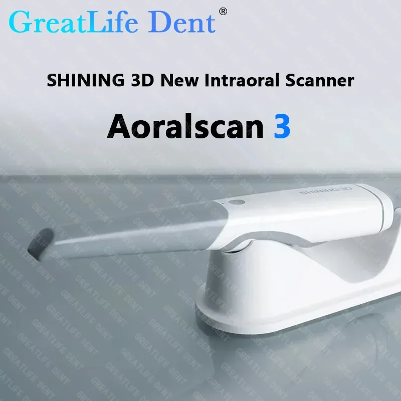 GreatLife Dent SHINING 3D Dental Aoralscan 3 Scanner intraoral AI Scan Compatível com MAC e OS Implante/Orthodontia/Restoração