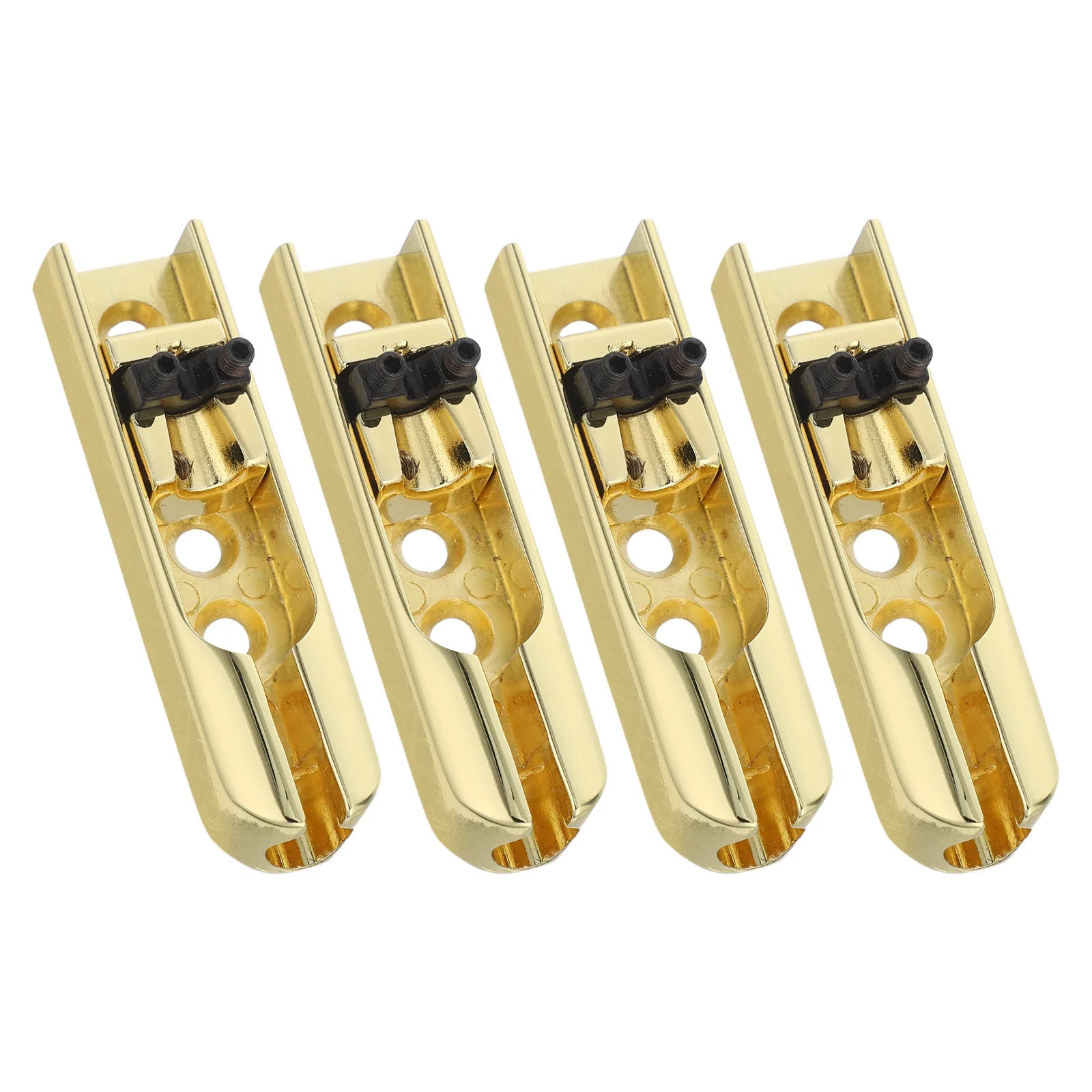

4Pcs Headless Guitar Bridge Kit Improved Playability Durable Metal Accessories for Bass Upgrades Electrical Bridge Frame