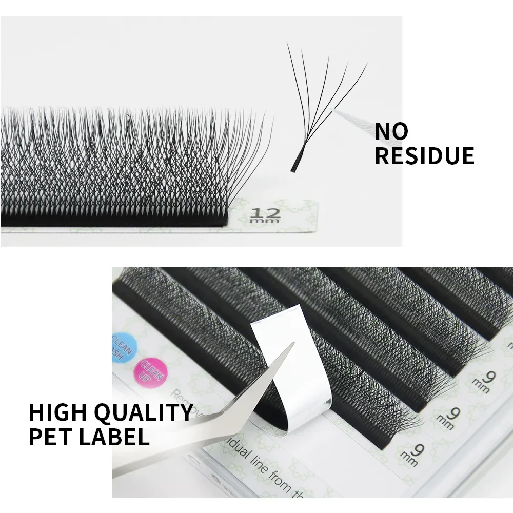 GAHAMACA 5D W Shape Lashes 3D 4D YY Eyelashes Extension Premade Volume Fans Natural Lashes Clover Professional Makeup