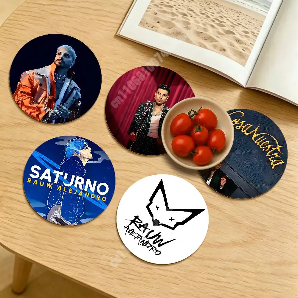 

R-Rauw Saturno A-Alejandro Cosa Nuestra Round Coaster for Drink Cup Clean Table Styling Sustainable Lifestyle Decor