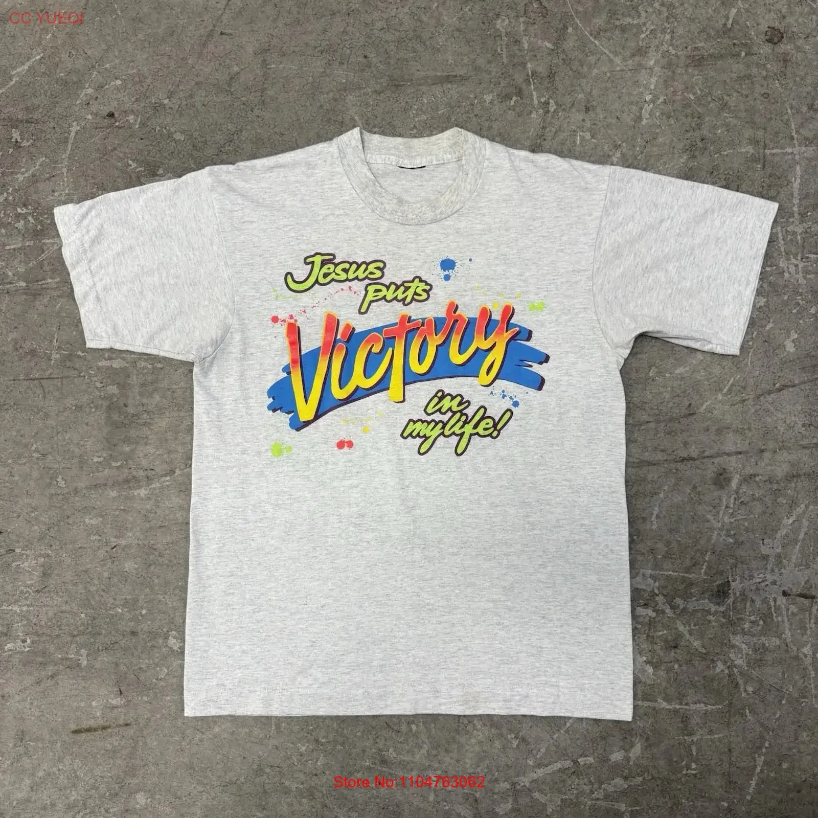 Jesus Puts Victory In My Life T Shirt Christian Presbyterian vintage Washed streetwear Slightly Top For Everyday Wear Unisex