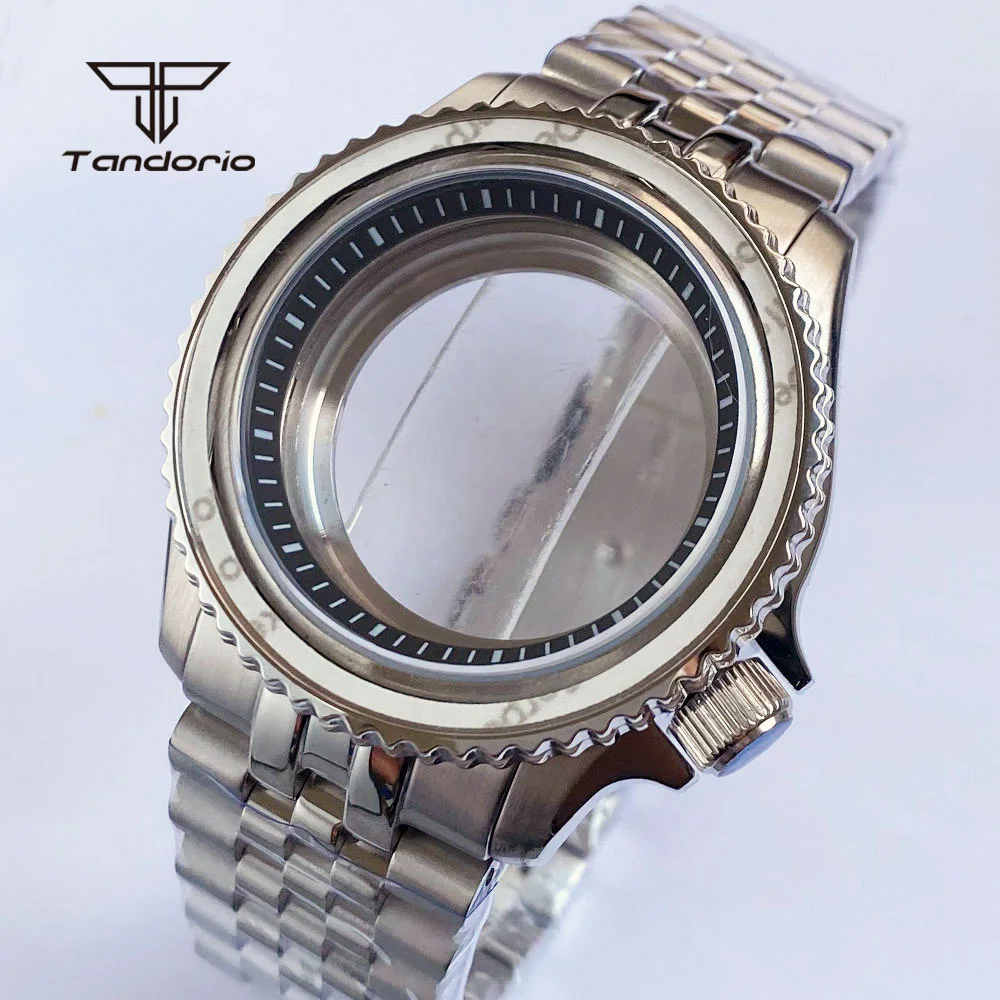Steel Skx007 Model 41mm Dive Watch Case Exhibition Back 20BAR Waterproof Bracelet Sapphire 120 Clicks Fit NH34 NH35 NH36 NH38