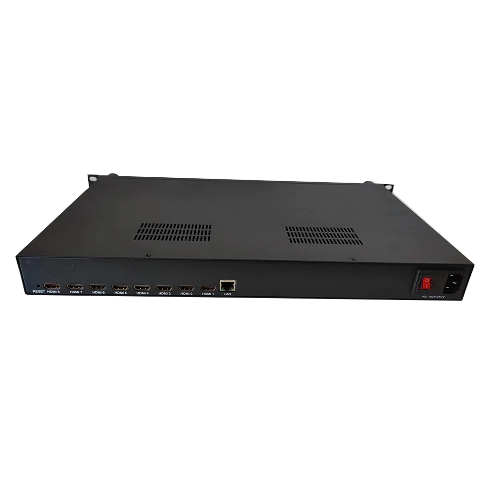 8-Channel Digital Tv Hd to Ip Support Rtmp Rtsp Http Ts Http Flv Hls Udp Multicast Rtp Multicast H265 Audio Video   Encoder