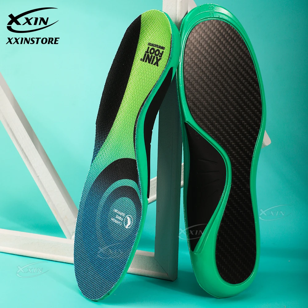 【Xxin】Carbon Fiber Insole Orthopedic Arch Support Shoe Insoles Pad Running Sport Shoe Insert Cushion Size37-46