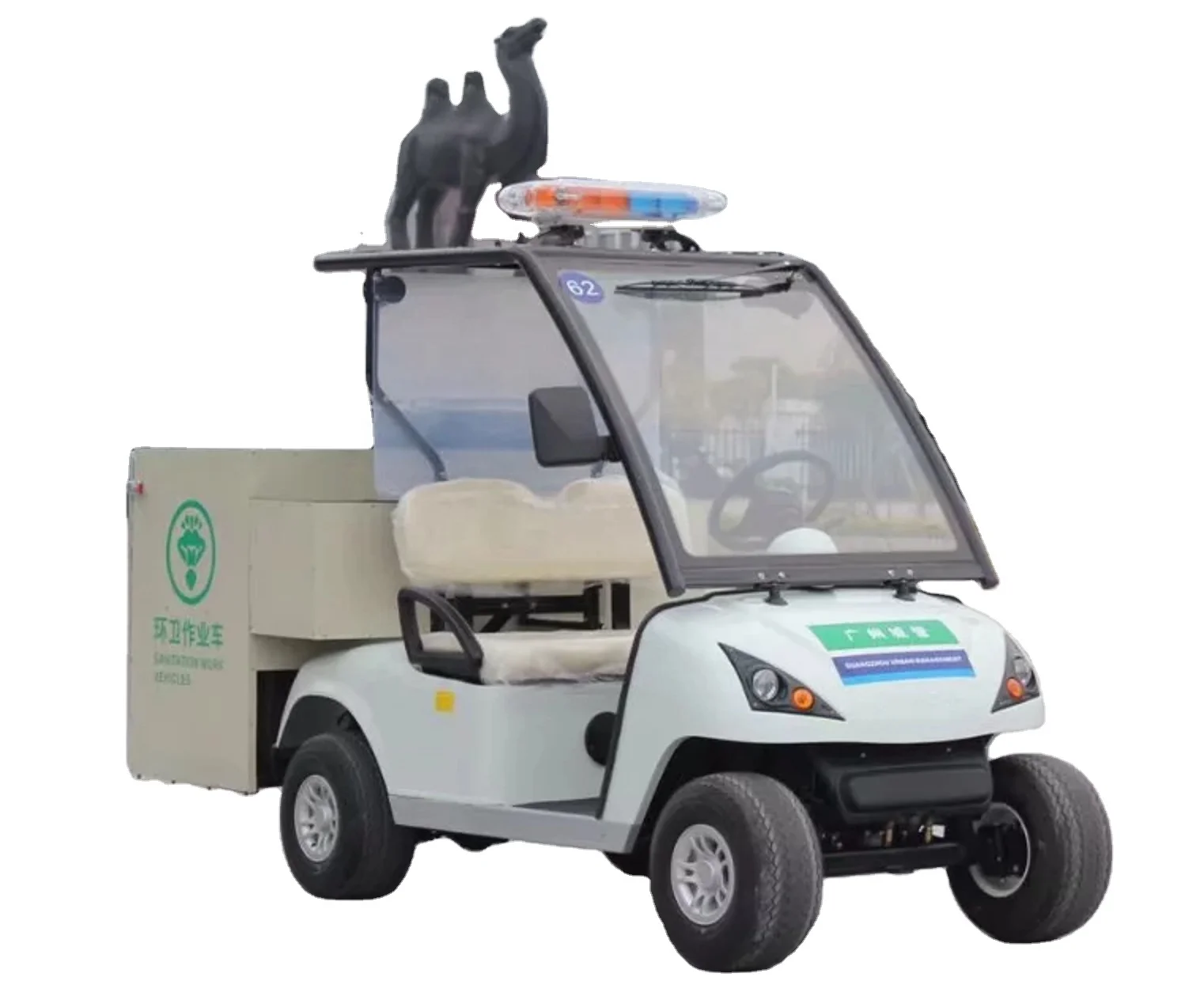 Electric 2 Seats Golf Carts For Garbage Collection Rubbish Bins Refuse Bin Can Dustbin Trash Garbage Hotel Resorts Real Estate