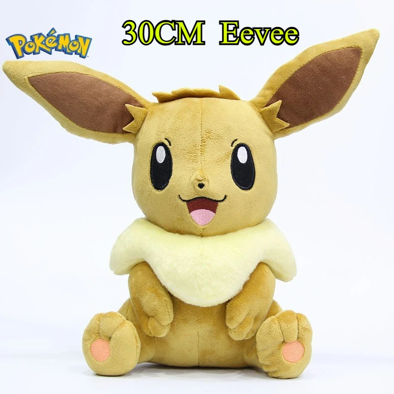 30Cm Anime Eevee Knuffels Cartoon Pokemon Leuke Elf Pluche Pop Soft Gevulde Kawaii Eevee Kussen Verjaardagscadeau Voor jongens Meisjes