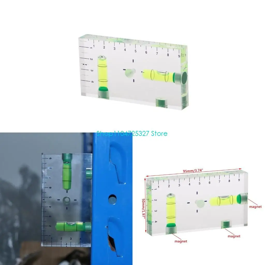 

D8KF 95x51x13mm T-Type Level Bubble blisters Two Directions Spirit Level