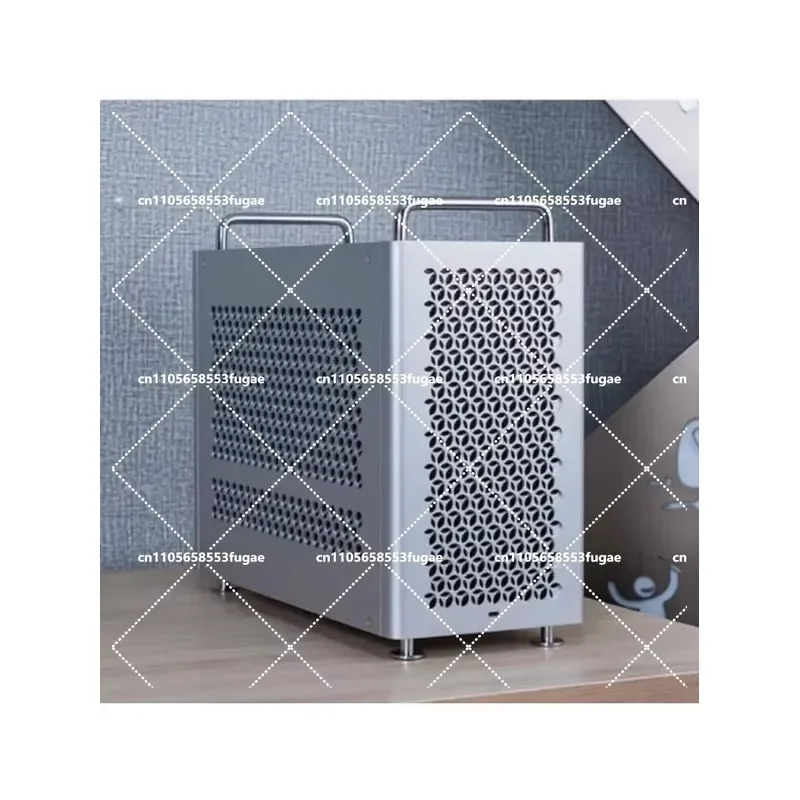 Minimalist MATX Aluminum Case for Compact Chassis with Carry Handle and Matte Surface Supporting 240mm Water Cooling