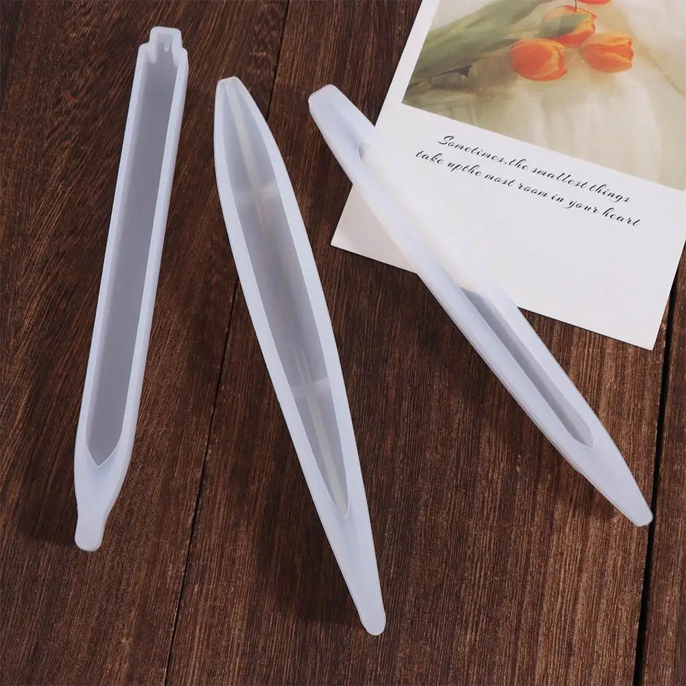 Epoxy Resin Pen Silicone Mould INS Style Pen Making DIY Ballpoint Pen Mold Handmade Transparent DIY Craft Gifts Jewelry Casting