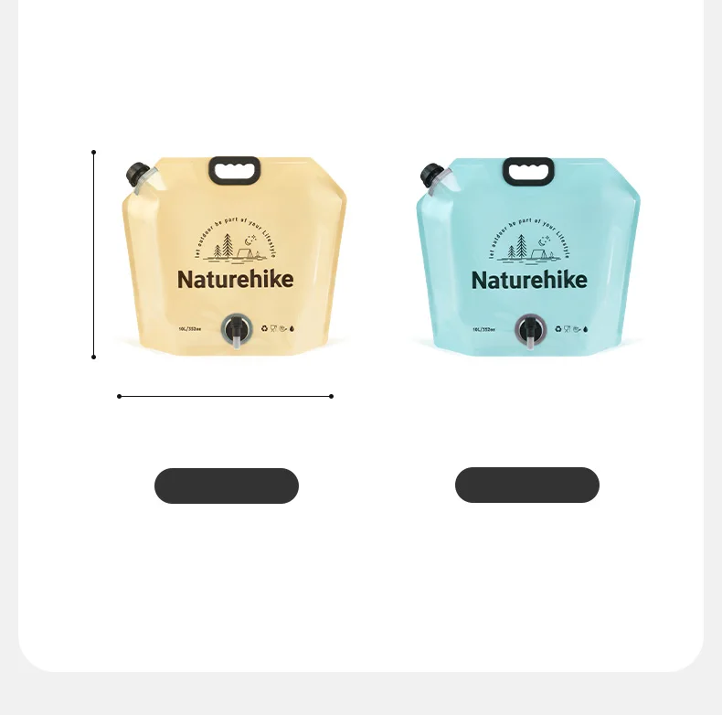 Naturehike Camping Drinking Water Bag 10L Large Capacity Portable Water Bag Folding Water Bucket Bag With Faucet Water Container
