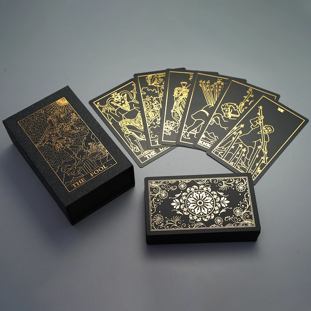 Waterdichte Pvc Originele Tarot Kaarten Met Gids Voor Beginners Holografische 78 Klassieke Tarot Deck Set Fortuin Vertellen Spel Voor