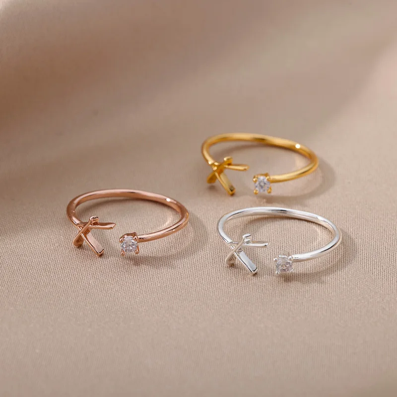 A-Z Alphabet Anillos Mujer Initial Jewelry Stainless Steel Rings For Women Anel Masculino Envio Gratis Todo Couple Rings New In