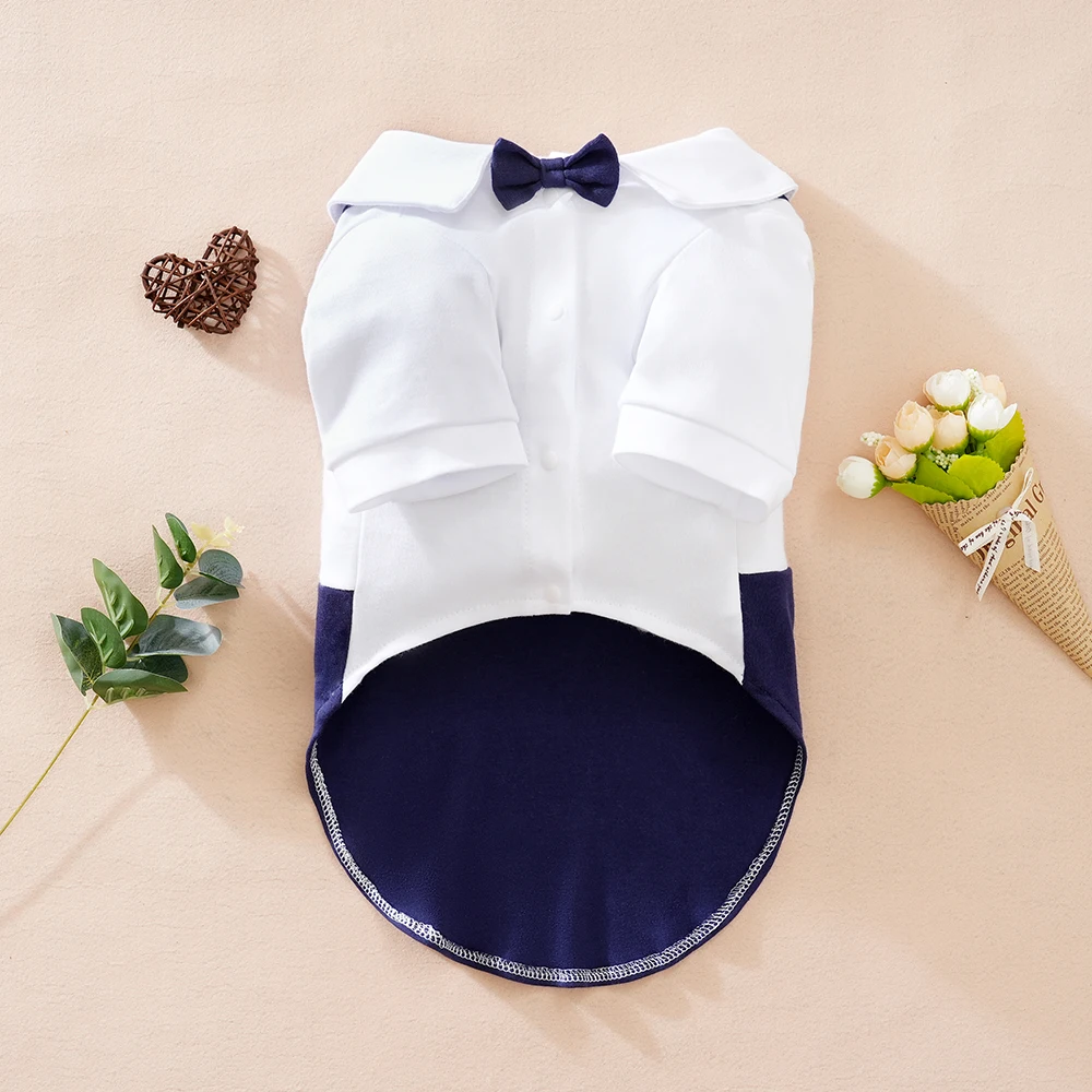 Pet Shirt for Wedding Parties Birthdays and Special Occasions - Stylish Adorable and Handsome Apparel for Cats Dogs Small Breeds